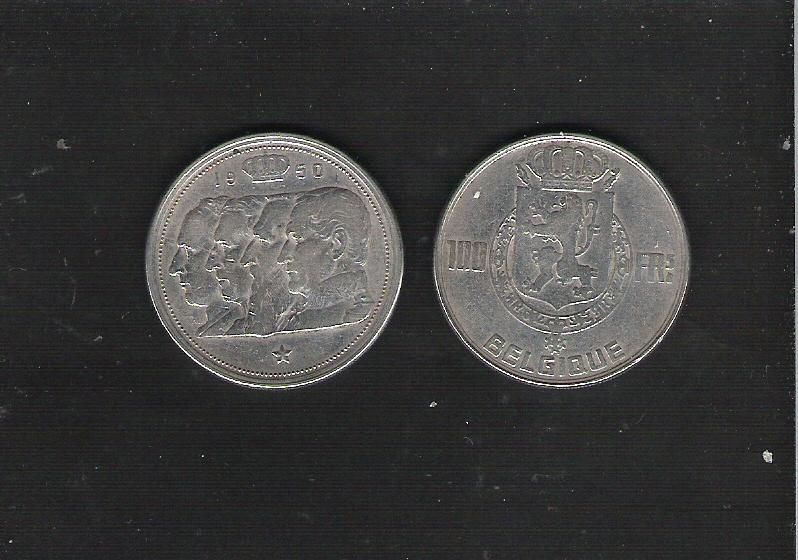 100 Francs en argent Type 4 Kings - 1950 FR, Timbres & Monnaies, Monnaies | Belgique, Enlèvement ou Envoi, Argent, Monnaie en vrac