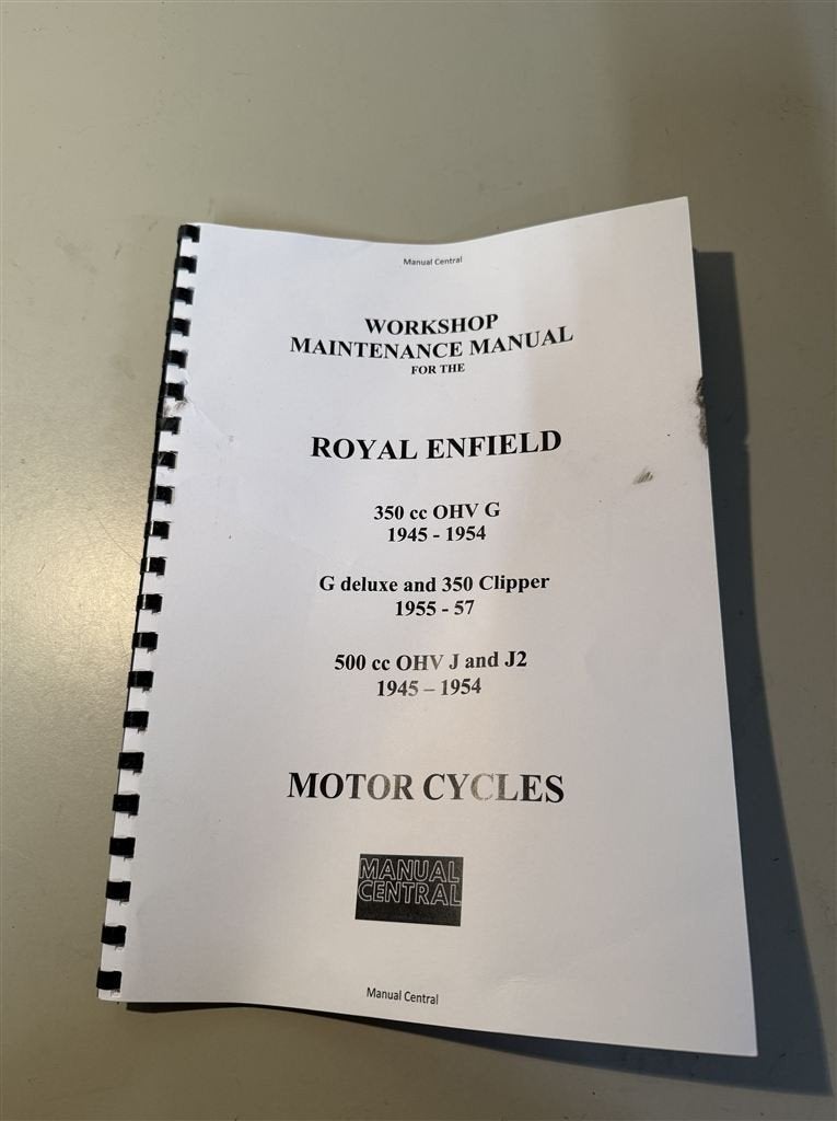 royal enfield 1945 - 1957 350CC 500CC handleiding service ma, Motoren, Ophalen of Verzenden
