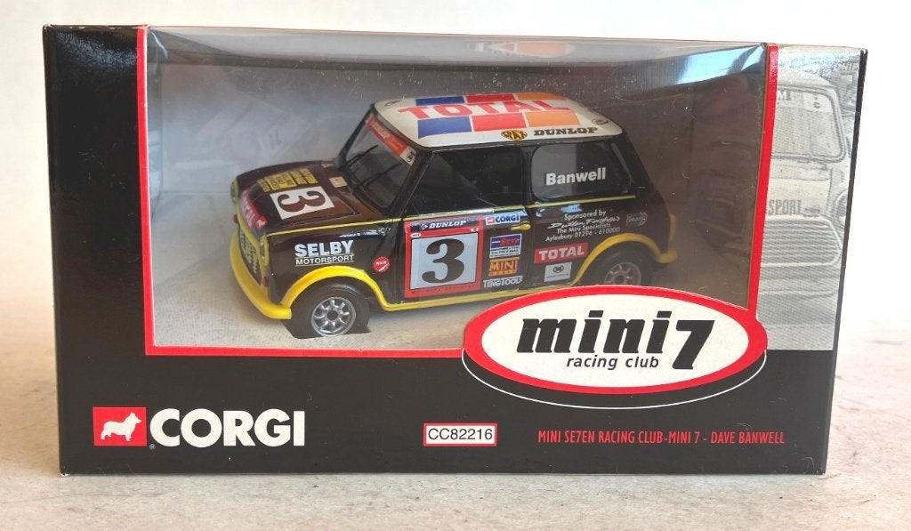 Mini 7 Racing Club Dave Banwell Mini Corgi CC82216., Enlèvement ou Envoi, Comme neuf, Voiture