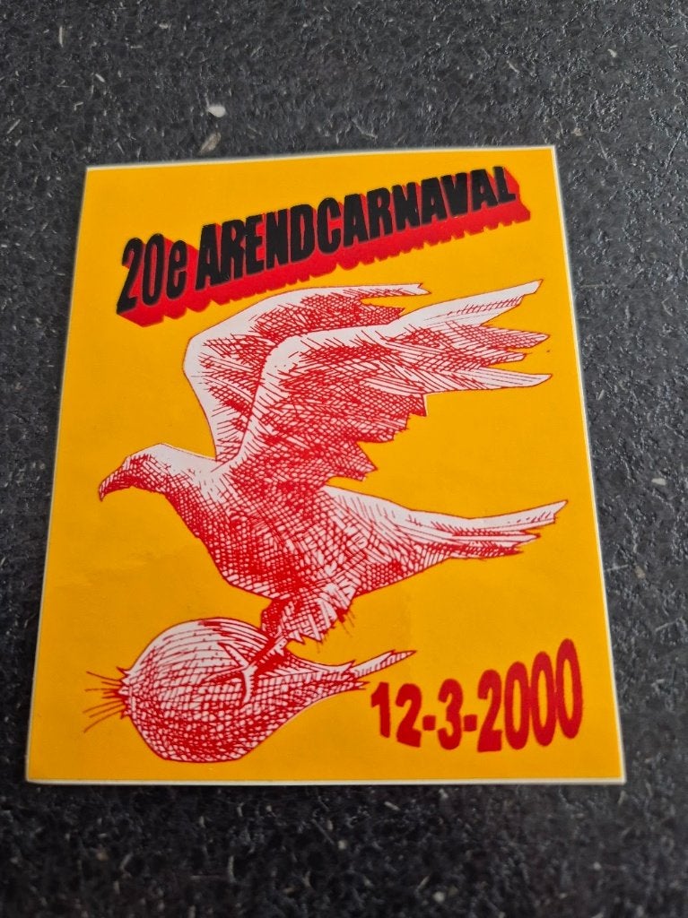 Carnaval Aalst sticker Arend 2000, Ophalen of Verzenden