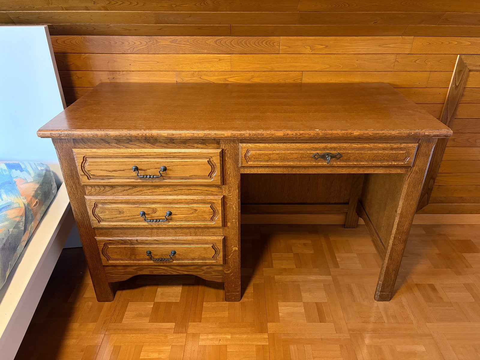 Bureau eik, Huis en Inrichting, Ophalen, Gebruikt, Hout