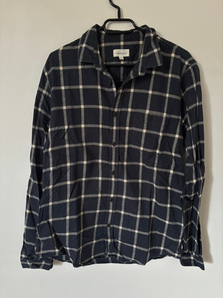 Armedangels Hemd, Blauw, Ophalen of Verzenden, Zo goed als nieuw, Halswijdte 41/42 (L)