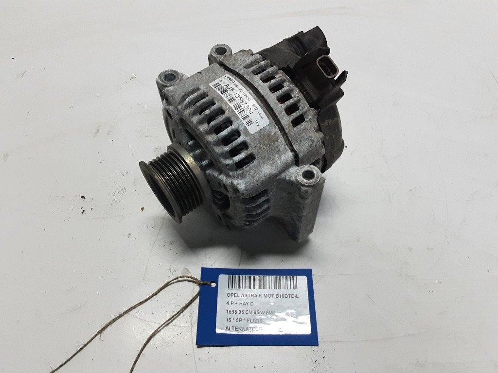 ALTERNATEUR Opel Astra K (01-2015/12-2022) (13587304), Autos : Pièces & Accessoires, Opel, Opel Automobile GmbH, Utilisé, Kontakt-opel@opel.com