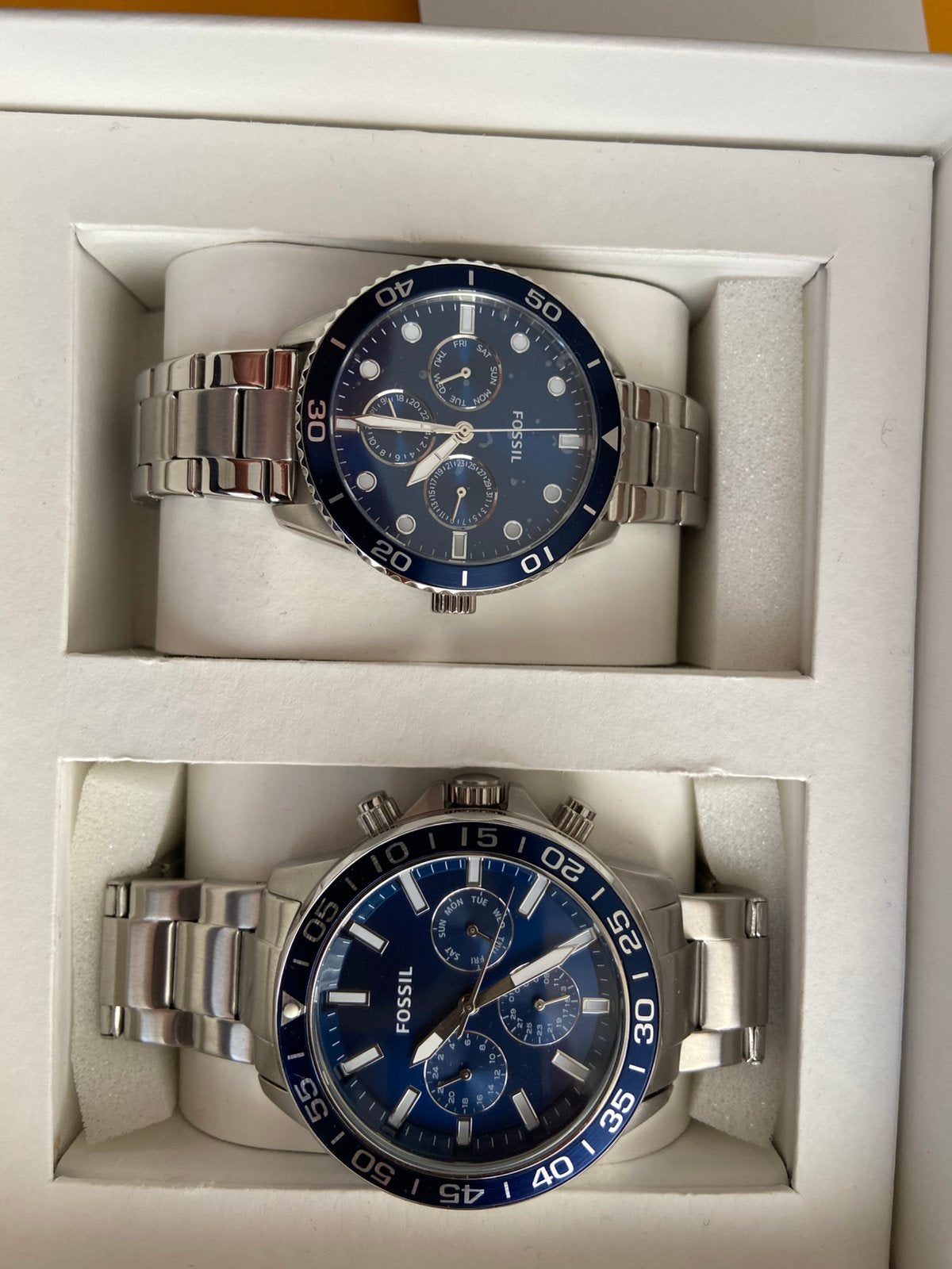 2️⃣ deux montre fossil homme et femme, Bijoux, Sacs & Beauté, Enlèvement ou Envoi, Neuf, Montre-bracelet, Autres marques