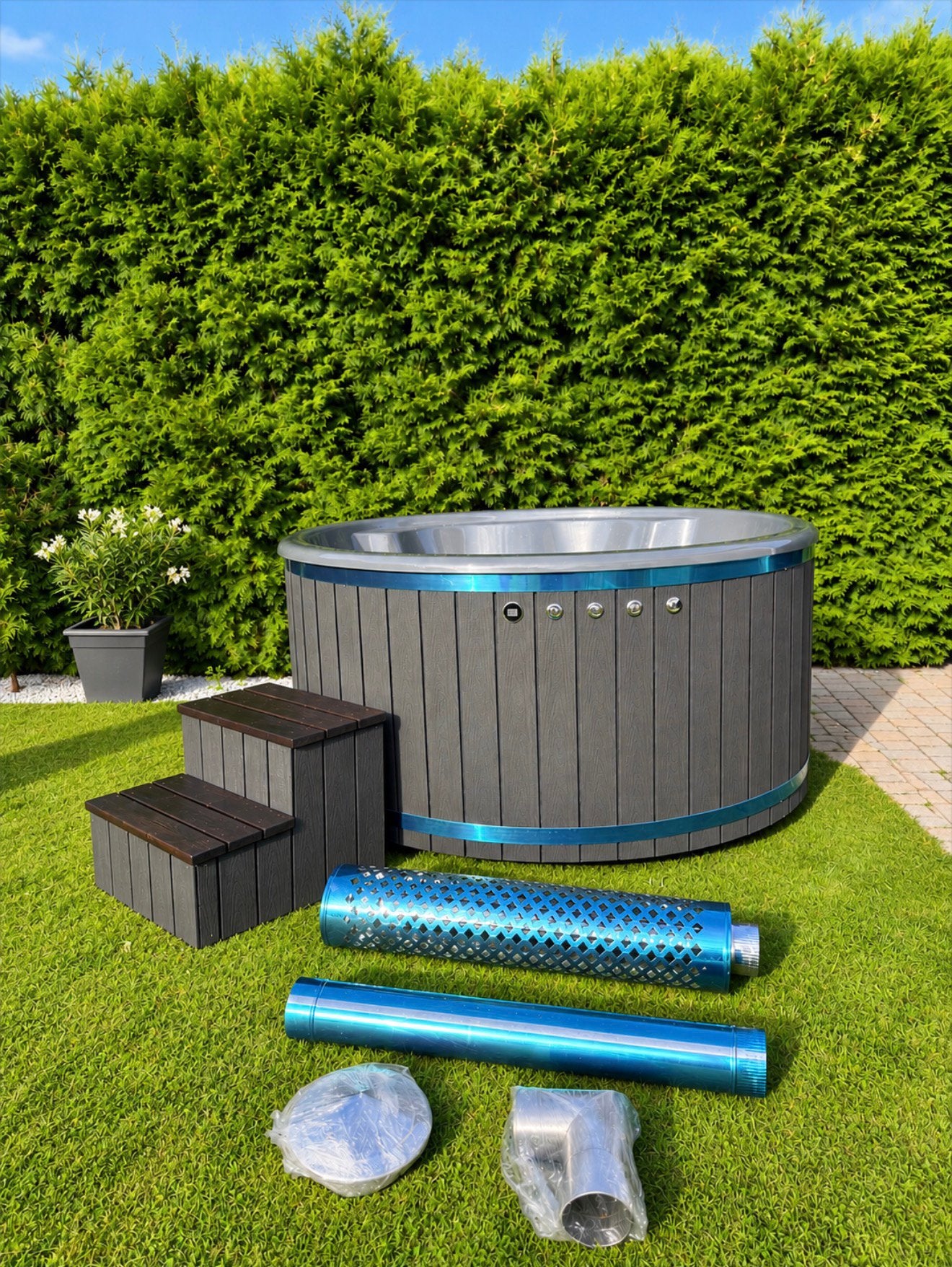 Hottub Nieuw!, Jardin & Terrasse, Enlèvement, Neuf, Filtre, Fixé