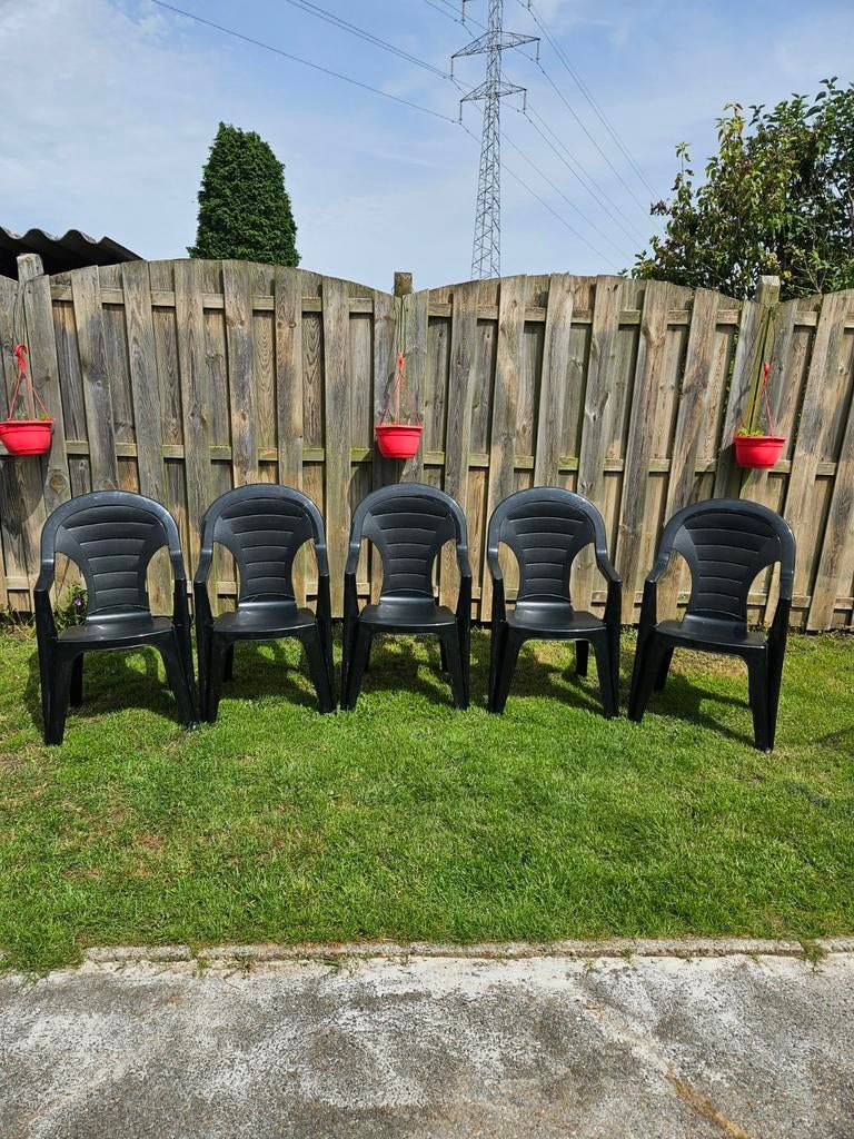 5 tuinstoelen Jardin Made in Holland in Houthalen gebruikt, Tuin en Terras, Ophalen
