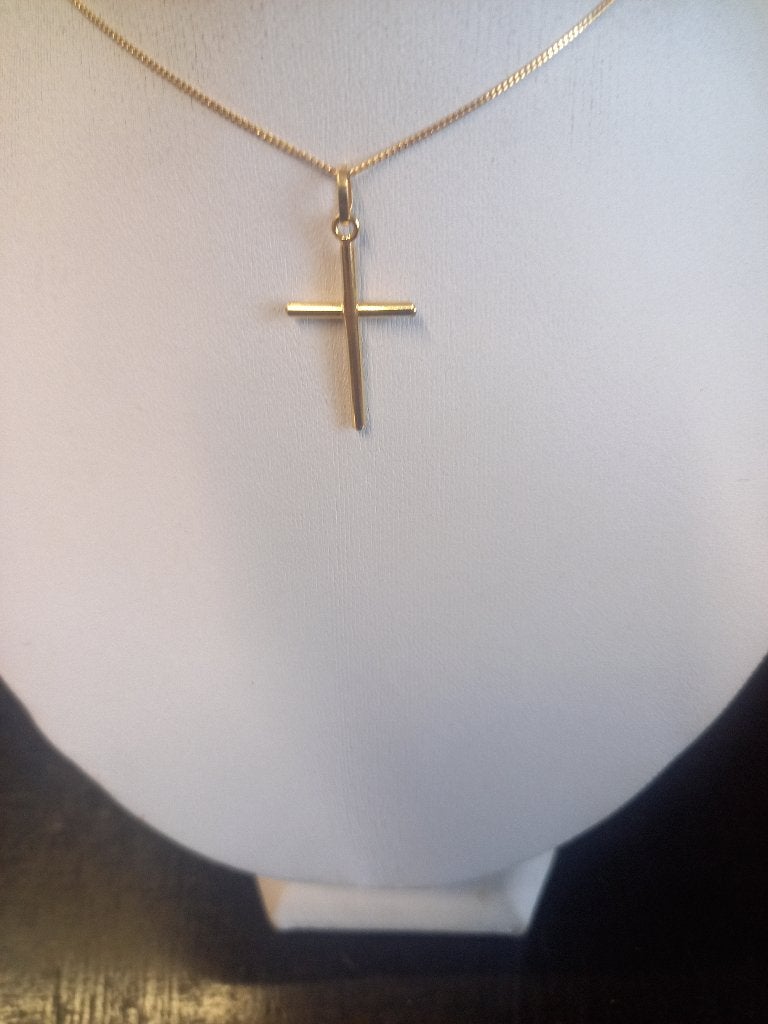 18K geelgouden kruishanger, Handtassen en Accessoires, Geel, Nieuw, Ophalen of Verzenden, Kruis of Symbool