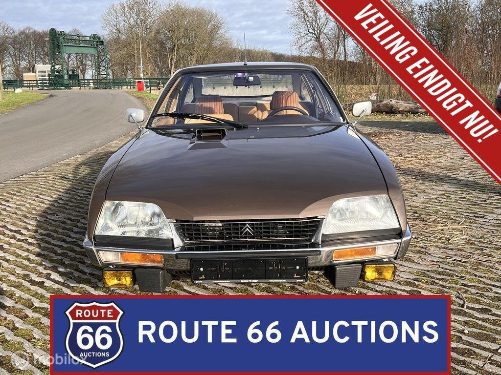 Citroën CX 2400 | 1976 | Route 66 Auctions, Auto's, Oldtimers, Citroën, Zwart, Bedrijf, Handgeschakeld