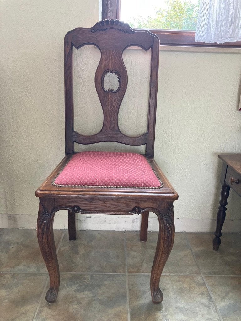 6 chaises de salle à manger, Maison & Meubles, Chaises, Ancien, Autres couleurs, Bois, Enlèvement