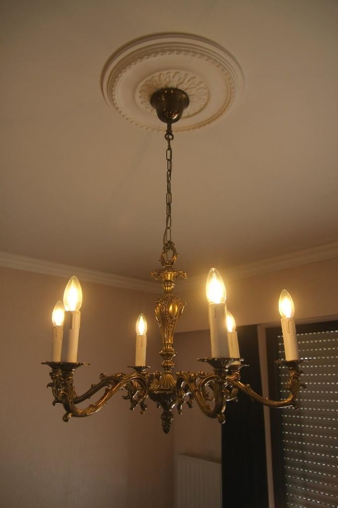 vintage messing kroonluchter, Antiek en Kunst, Ophalen