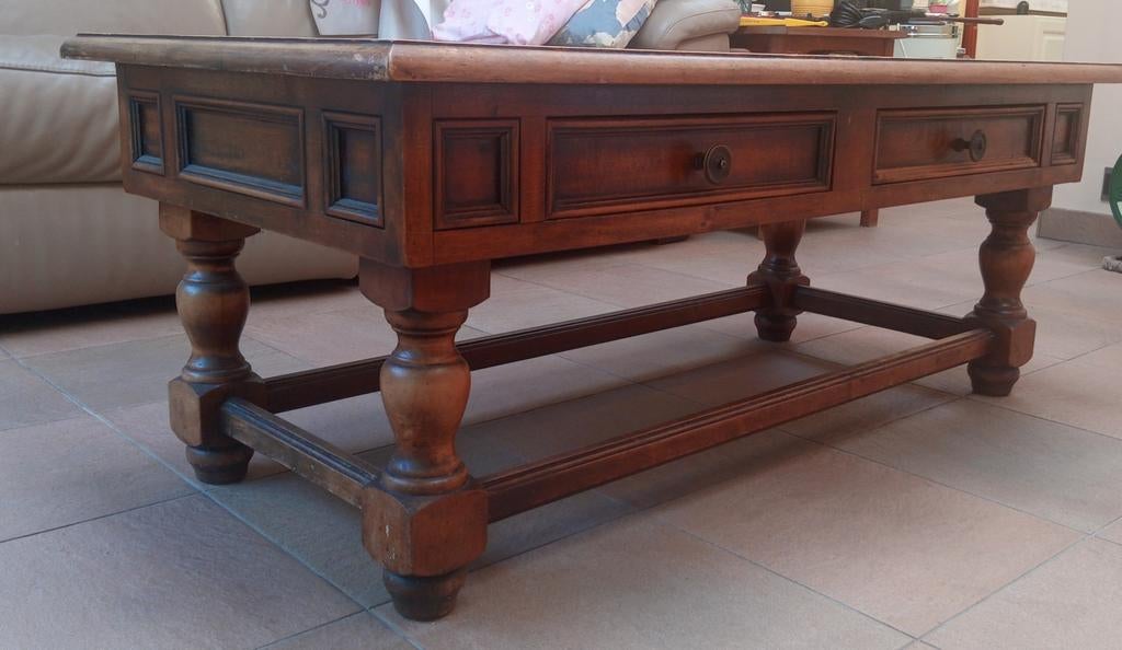 Grenen salontafel met 2 lades. Afmetingen: Lengte 116 cm, Br, Huis en Inrichting, Tafels | Salontafels, Ophalen