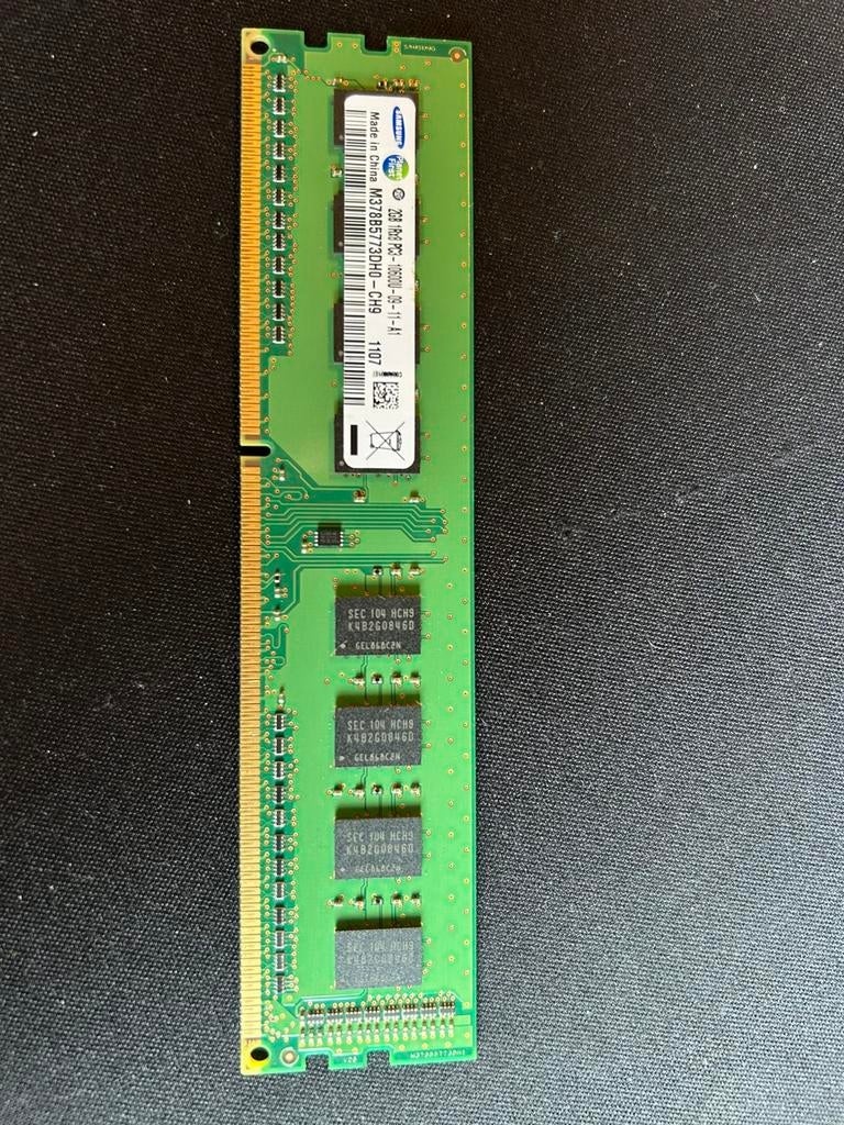 2GB DDR3 RAM geheugen Samsung, Computers en Software, RAM geheugen, Ophalen of Verzenden, Zo goed als nieuw, DDR3