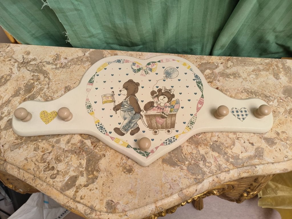 Kapstok met beerfiguurtjes voor in kinderslaapkamer, Enlèvement, Comme neuf, Portemanteau