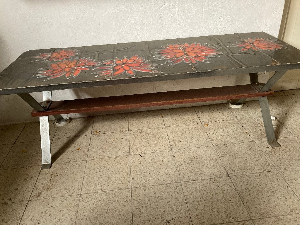 Vintage keramische salontafel jaren '70, Ophalen