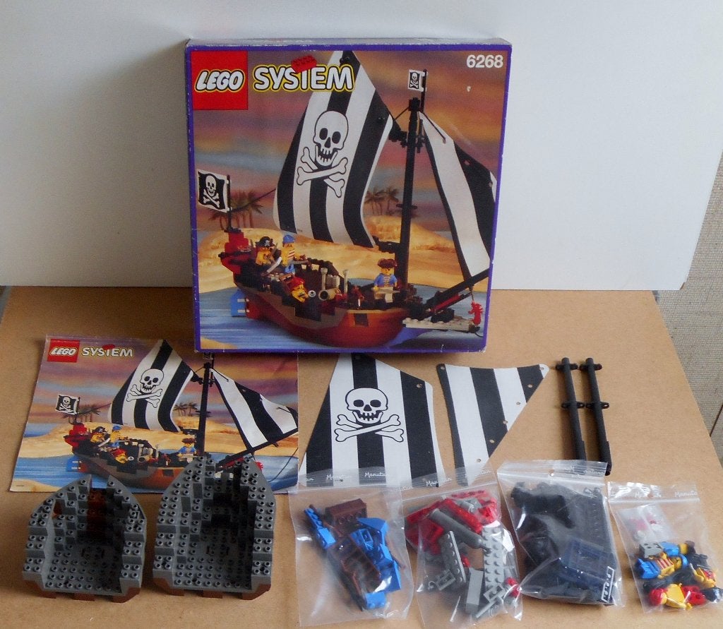 Lego 6268 Piraten RENEGATE RUNNER 1993 met doos + instructie, Gebruikt, Inclusief instructies, Lego, Complete set