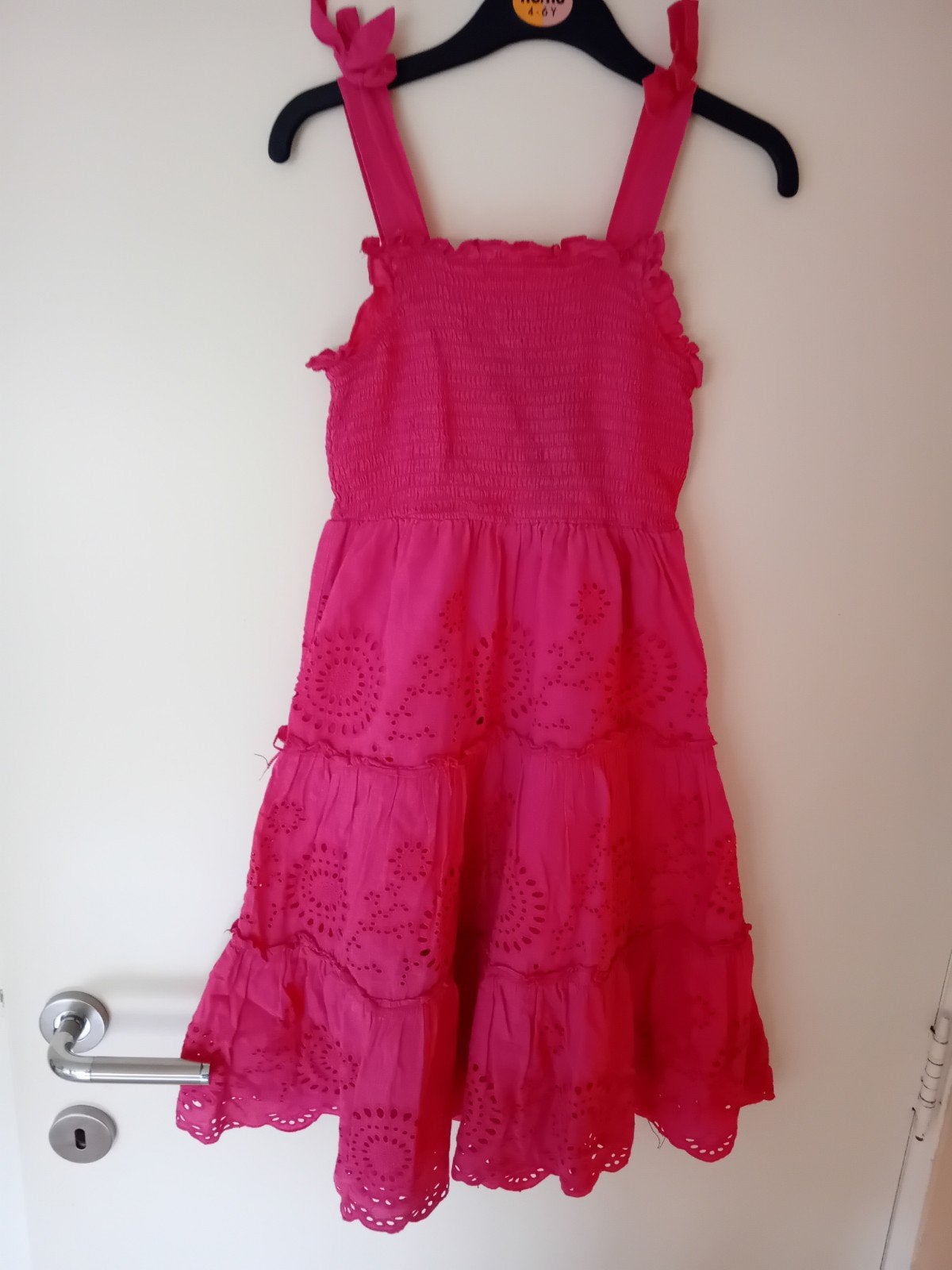 Lange roze jurk, Gebruikt, C&A, Meisje, Ophalen of Verzenden