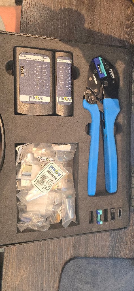 HDMI Tester + Krimptang + Stekkers, Doe-het-zelf en Bouw, Ophalen of Verzenden