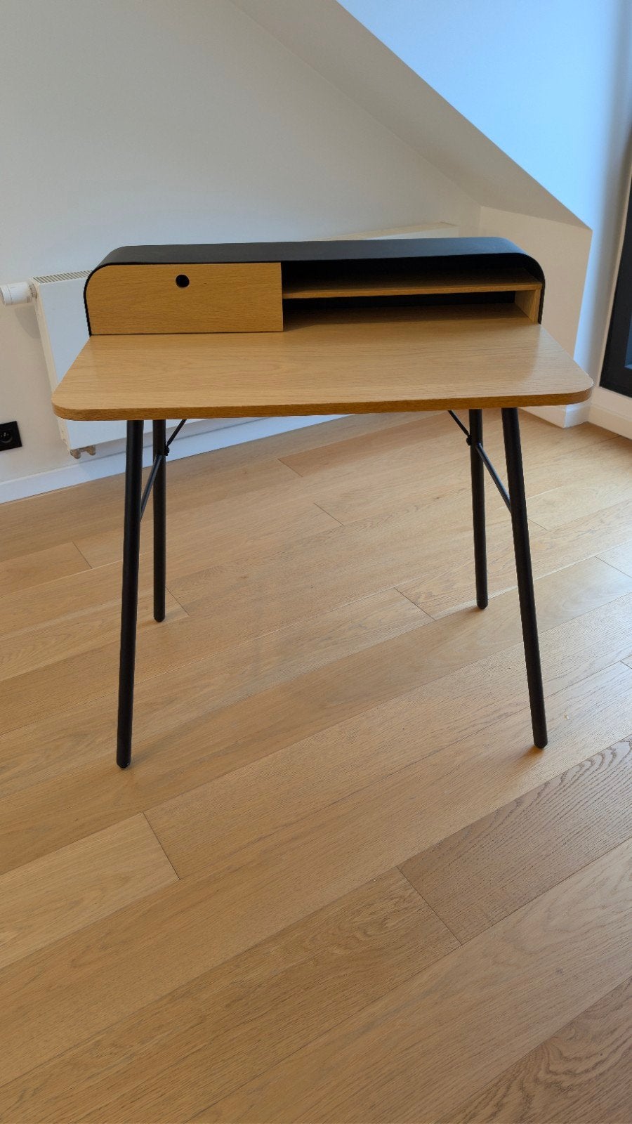Bureau compact style industriel La Redoute – Très bon état, Maison & Meubles, Bureaux, Comme neuf, Industriel, Bois, Noir, Enlèvement