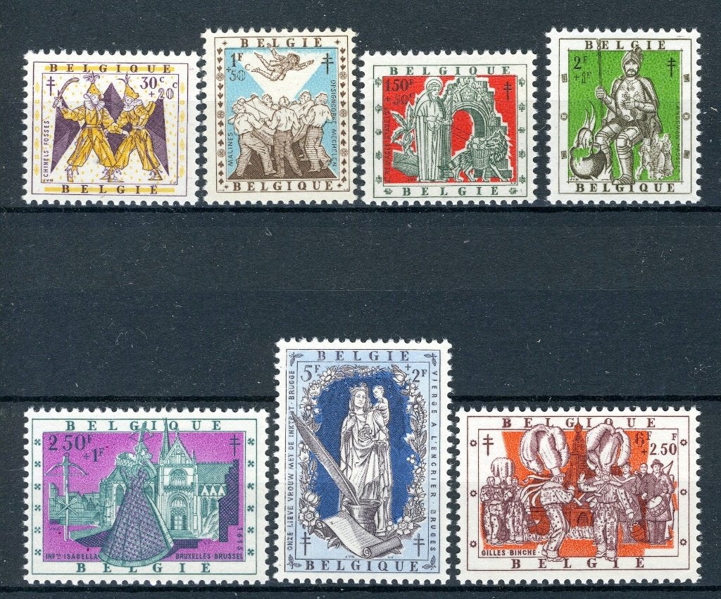 (B) 1039/1045 MNH 1957 - Folklore belge I., Envoi, Non oblitéré, Neuf