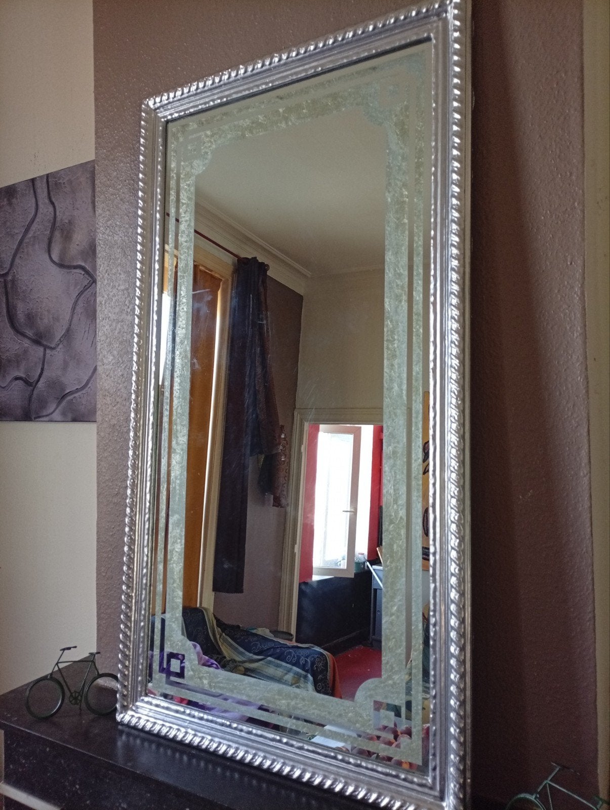Grand miroir silver très chic, Enlèvement