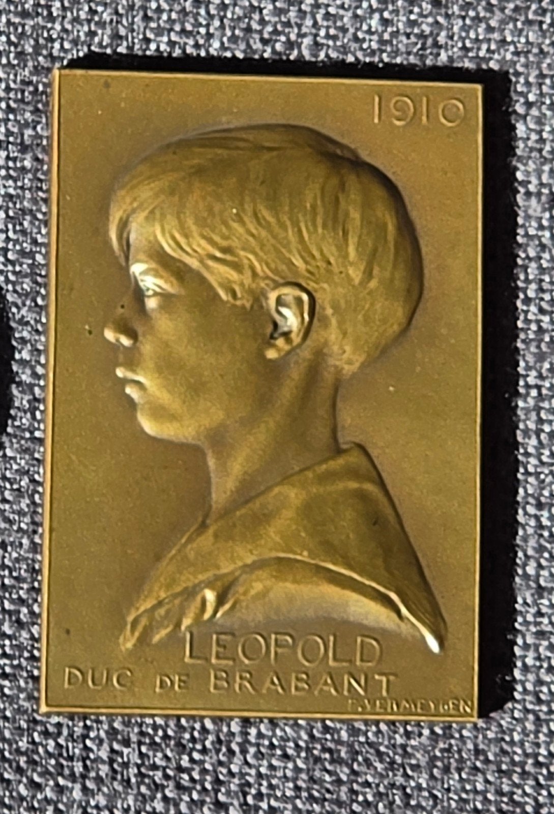 Medaille 1910 Prins Leopold Duc de Barbant, Ophalen of Verzenden