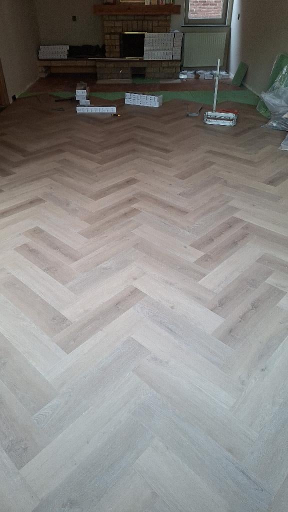 Vloeren legger leggen laminaat visgraat, Ophalen of Verzenden, Laminaat