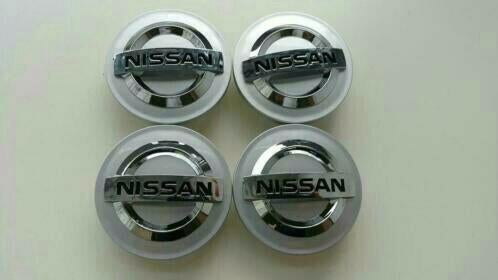 Couvre-roues Nissan, cache-moyeux 54 mm, noirs ou argentés, Enlèvement ou Envoi, Neuf