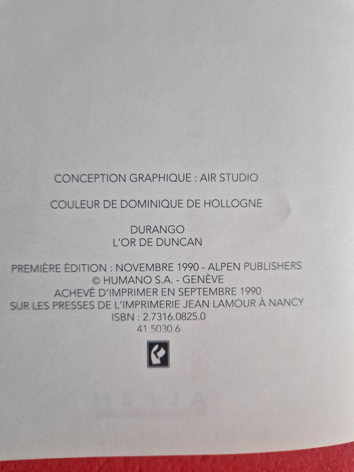Bd durango 9,EO, Livres, Enlèvement ou Envoi