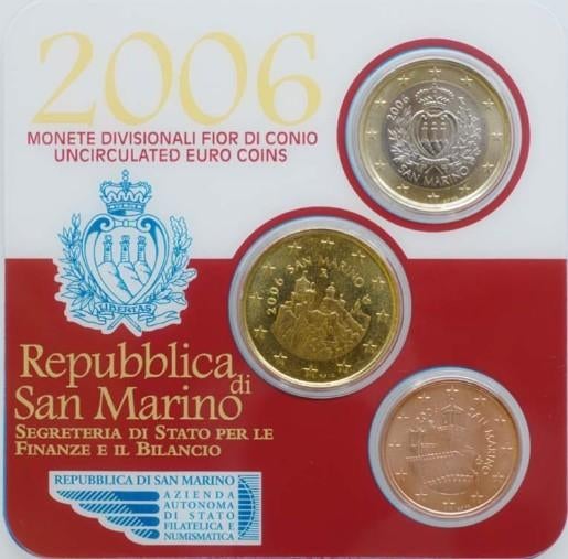 Blister Saint-Marin 2006, Enlèvement ou Envoi, Saint-Marin, 1 euro