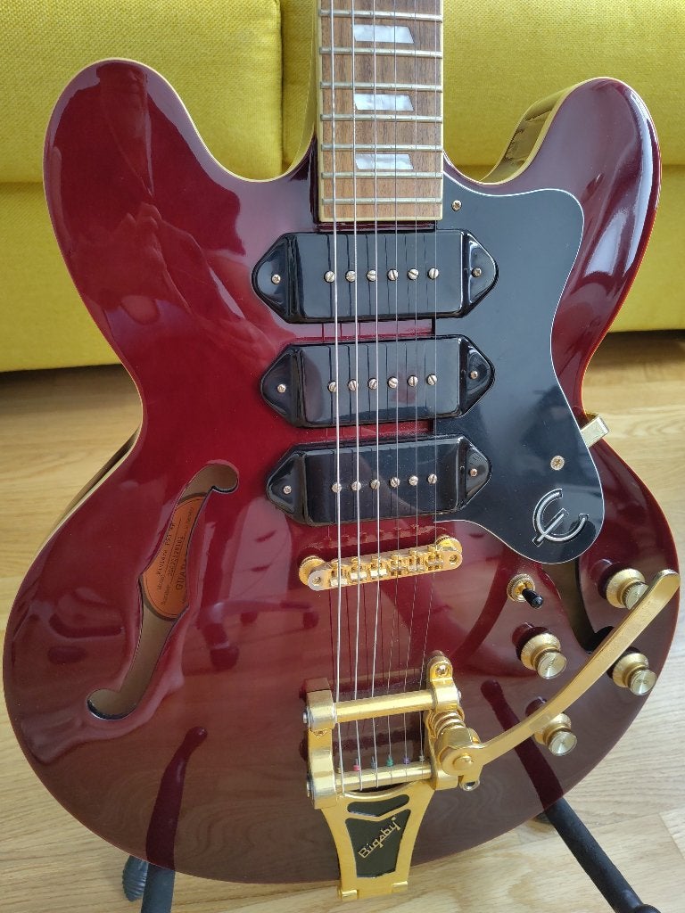 Epiphone Riviera Custom P93 – with Bigsby B70, Enlèvement, Utilisé, Semi-solid body, Epiphone