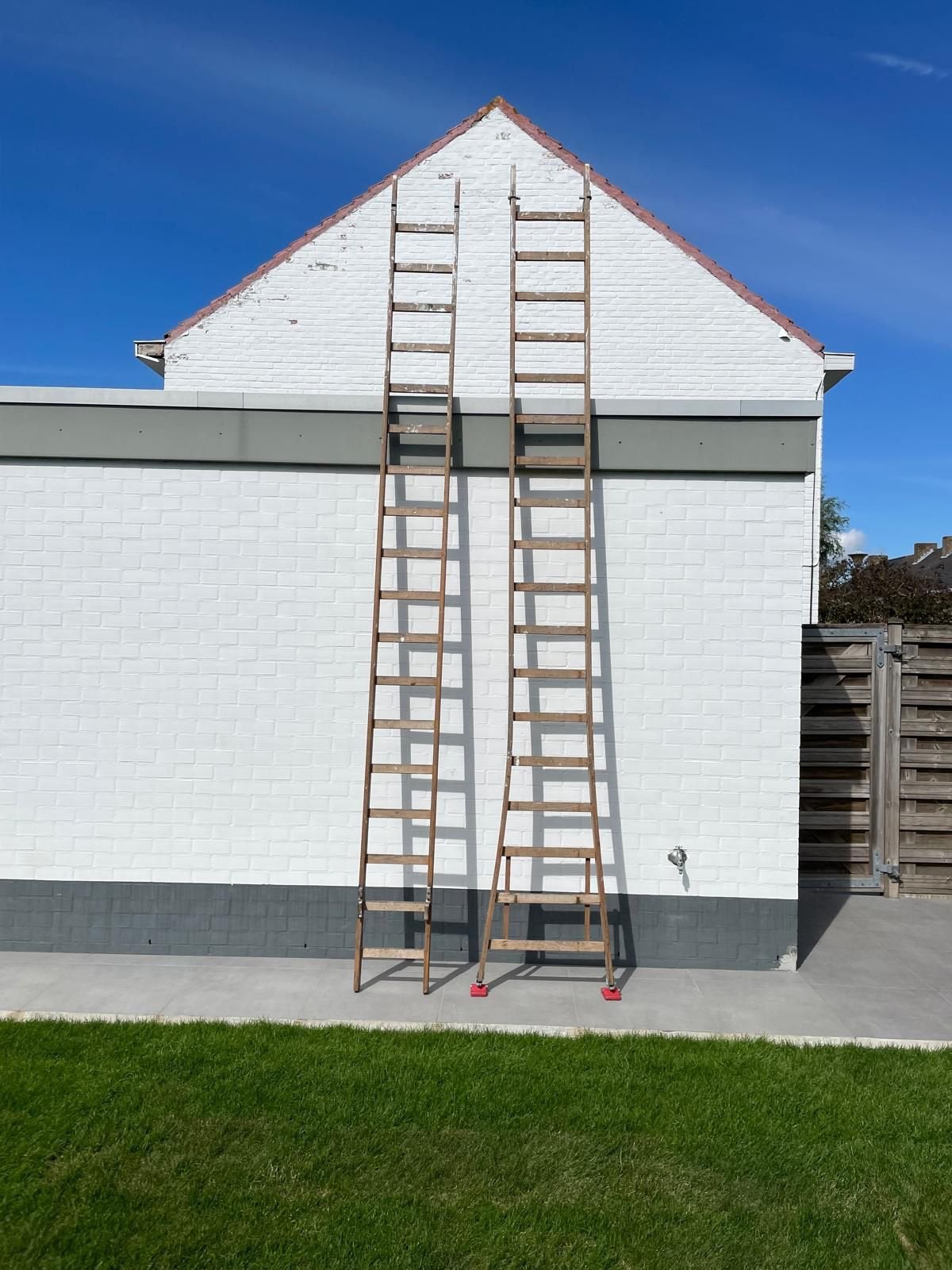 Ladder hout, Ophalen, Gebruikt, Ladder, Opvouwbaar of Inschuifbaar