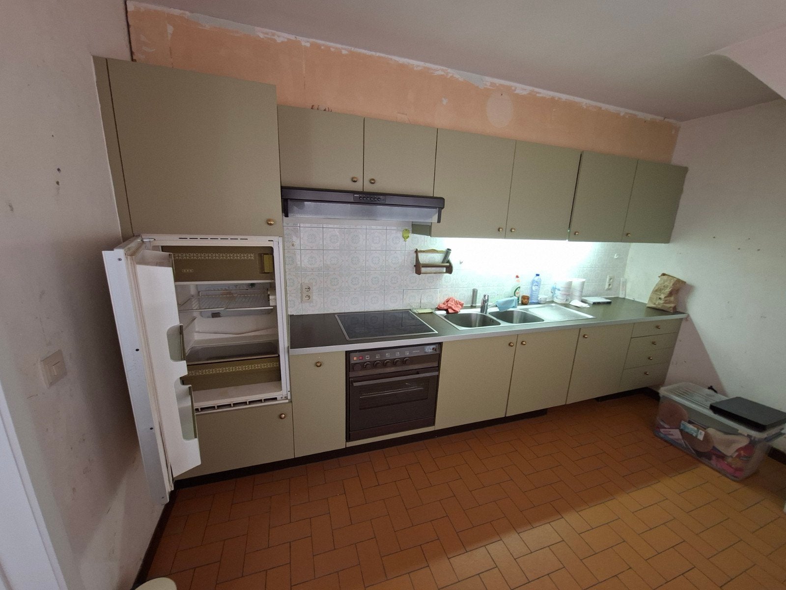 Cuisine à vendre, Maison & Meubles, Bois, Utilisé, Cuisine à paroi simple, Vert
