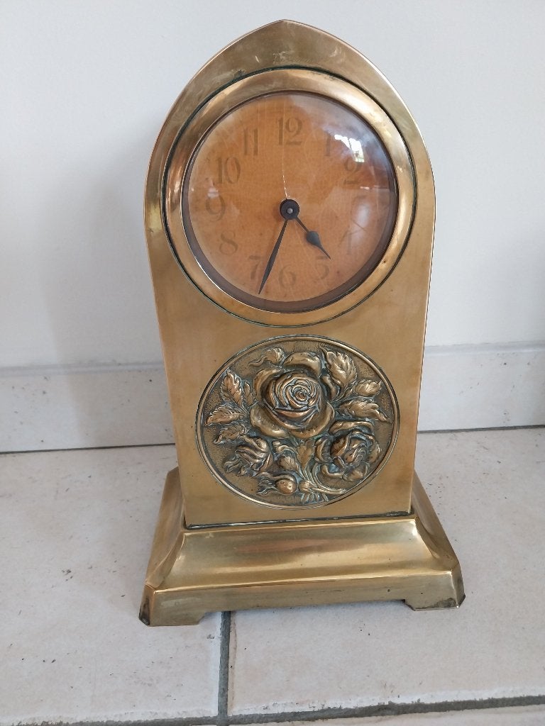 Horloge en laiton fonctionnelle, Antiquités & Art, Enlèvement