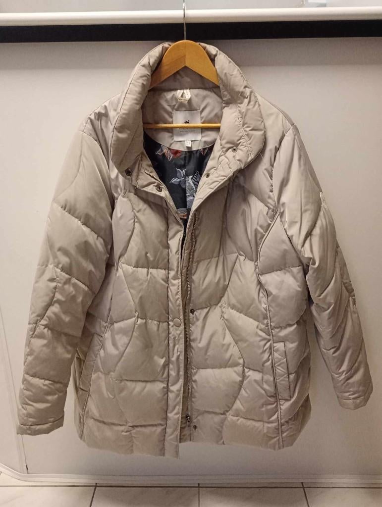 Prachtige echte donsjas, Beige, Maat 46/48 (XL) of groter, Nieuw, Ophalen of Verzenden