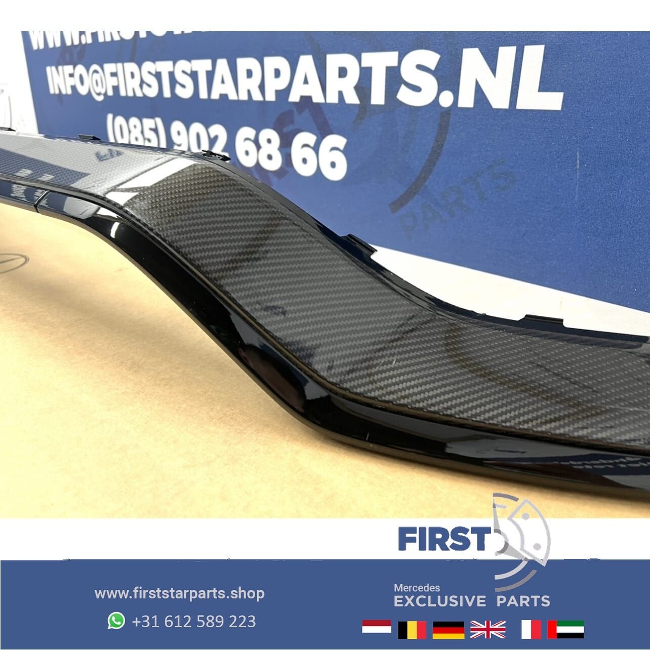 A2058851874 W205 C63 AMG CARBON SPOILER BUMPER LIP C KLASSE, Utilisé, -, Avant, -