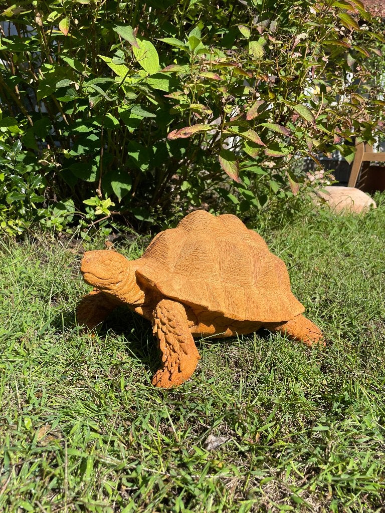 Beeld schildpad Roest, gazon, tuin, vijver, 40 cm, Ophalen, Nieuw, Kunststof, Dierenbeeld
