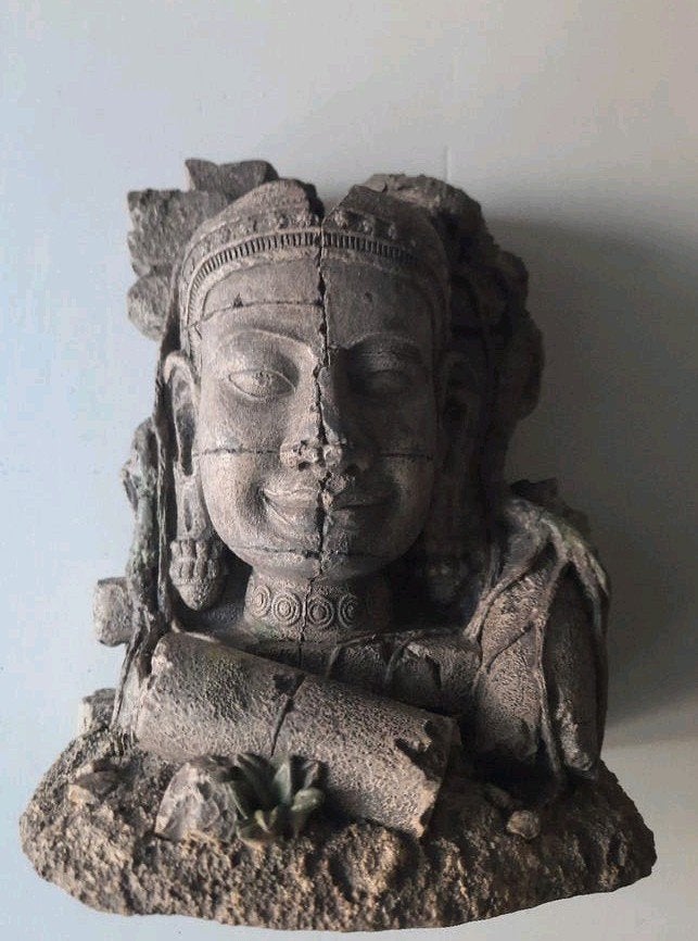 Aquarium decoratie, budha ruine. 17cm hoog, 15 cm breed, Dieren en Toebehoren, Ophalen of Verzenden, Zo goed als nieuw, Decoratie