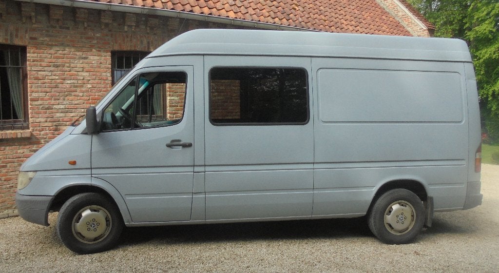 Mercedes Sprinter 313 cdi dubbel cabine, Auto's, Bestelwagens en Lichte vracht, Cruise Control, Mercedes-Benz, Particulier, Zilver of Grijs