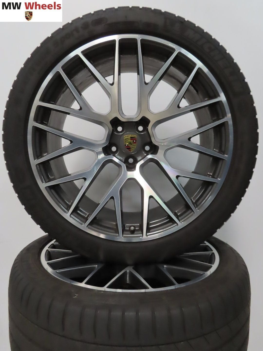 Originele Porsche Macan RS Spyder 21 inch velgen zomerbanden, Pneus et Jantes, 265 mm, Pneus été, -
