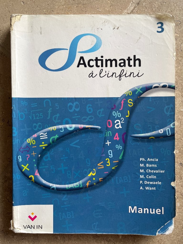 Actimath a l’infini 3, Enlèvement, Utilisé, Secondaire, Van in