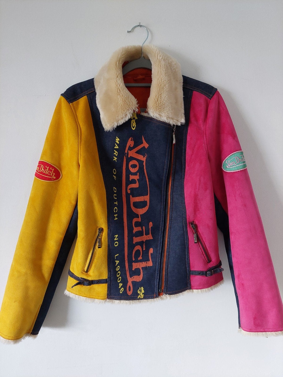 y2k Von Dutch bikerjas, Kleding | Dames, Von Dutch, Ophalen of Verzenden, Zo goed als nieuw, Maat 38/40 (M)