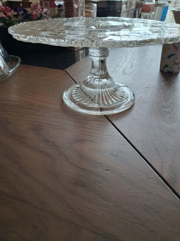 glazen taartplateau, Ophalen, Gebruikt