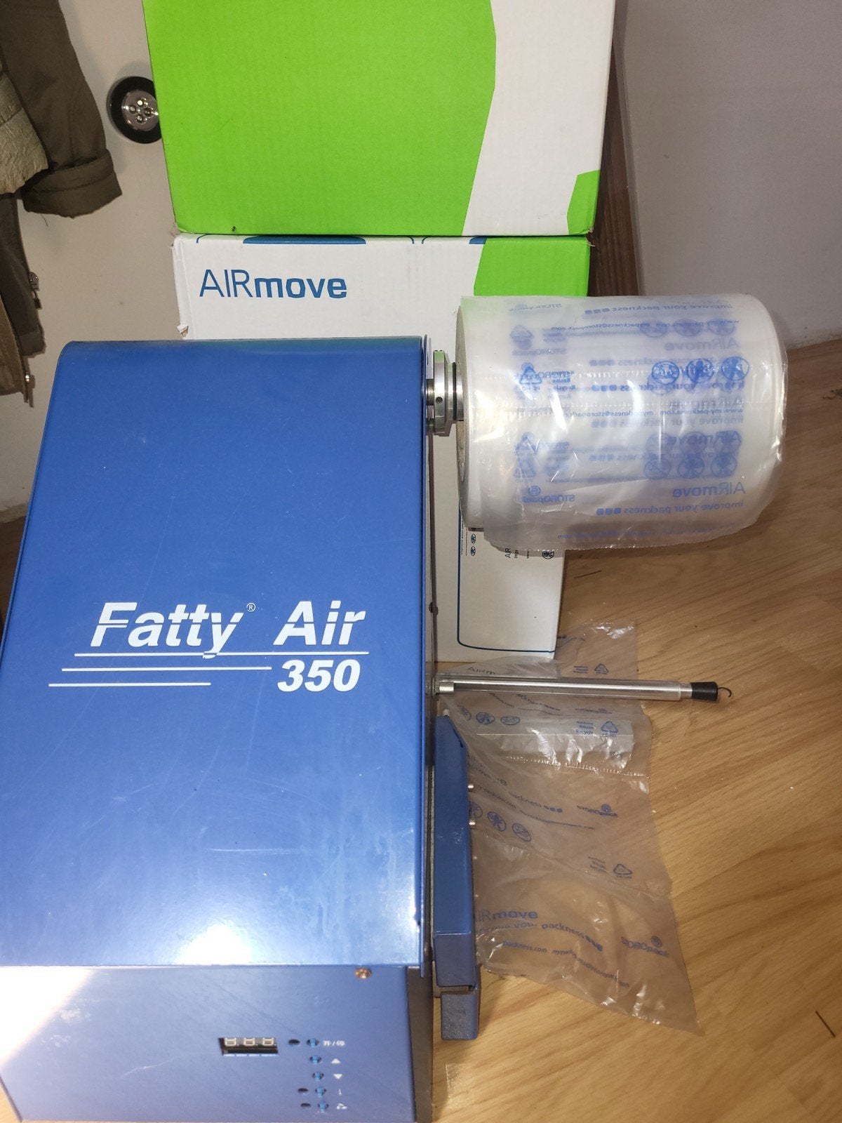 Fatty Air 350 machine à coussins d'air pour calage +8 rolls, Enlèvement ou Envoi