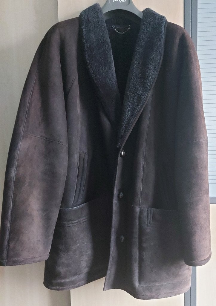 omgekeerd schaap winterjas maat 48/50, Kleding | Heren, Ophalen, Gedragen, Maat 48/50 (M), Bruin