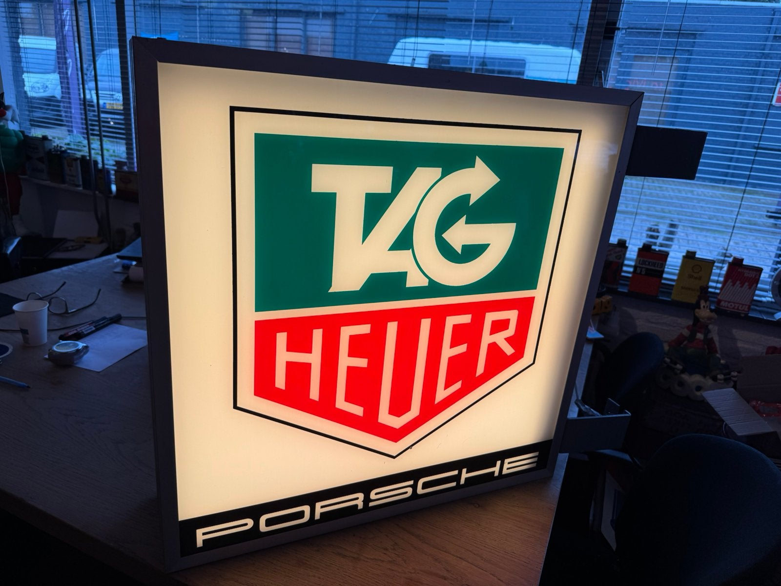 TAG HEUER Racing reclame lichtbak, Ophalen, Gebruikt, ., Lichtbak of (neon) lamp