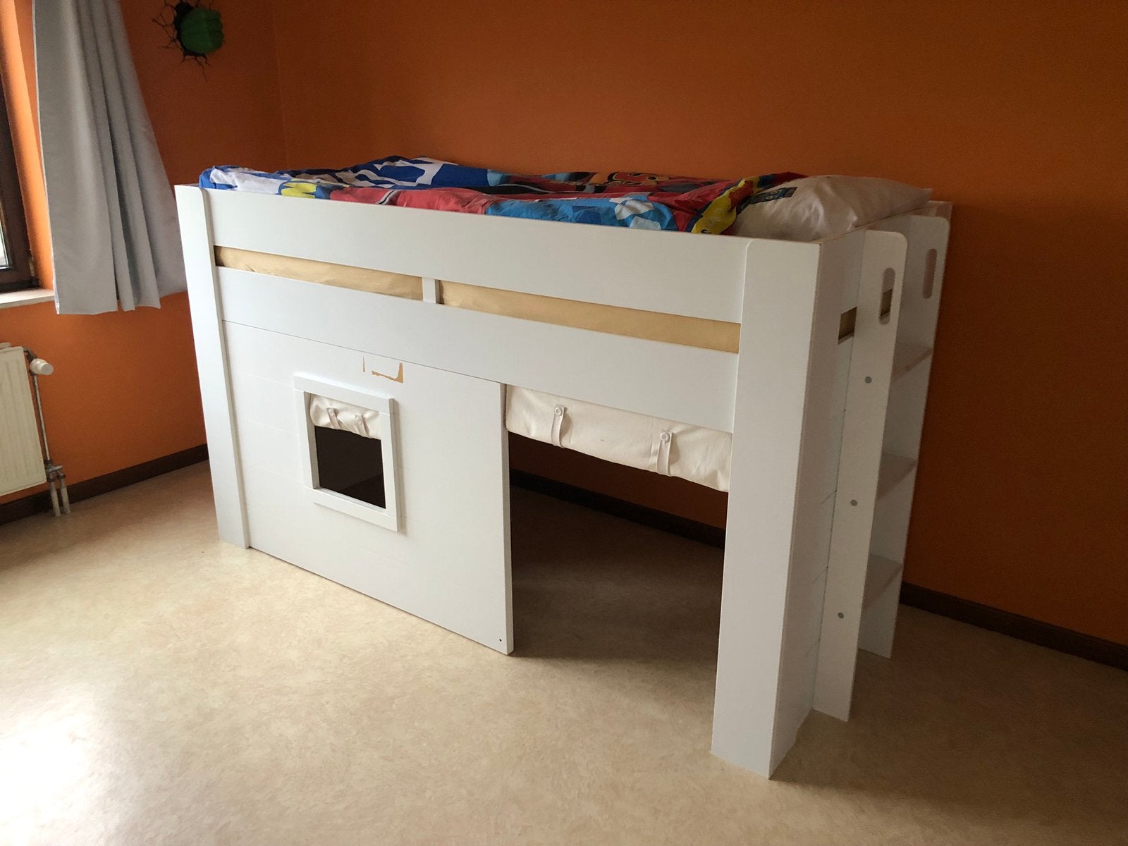 Leuke witte halfhoogslaper te koop!, Kinderen en Baby's, Ophalen, Gebruikt, Halfhoogslaper
