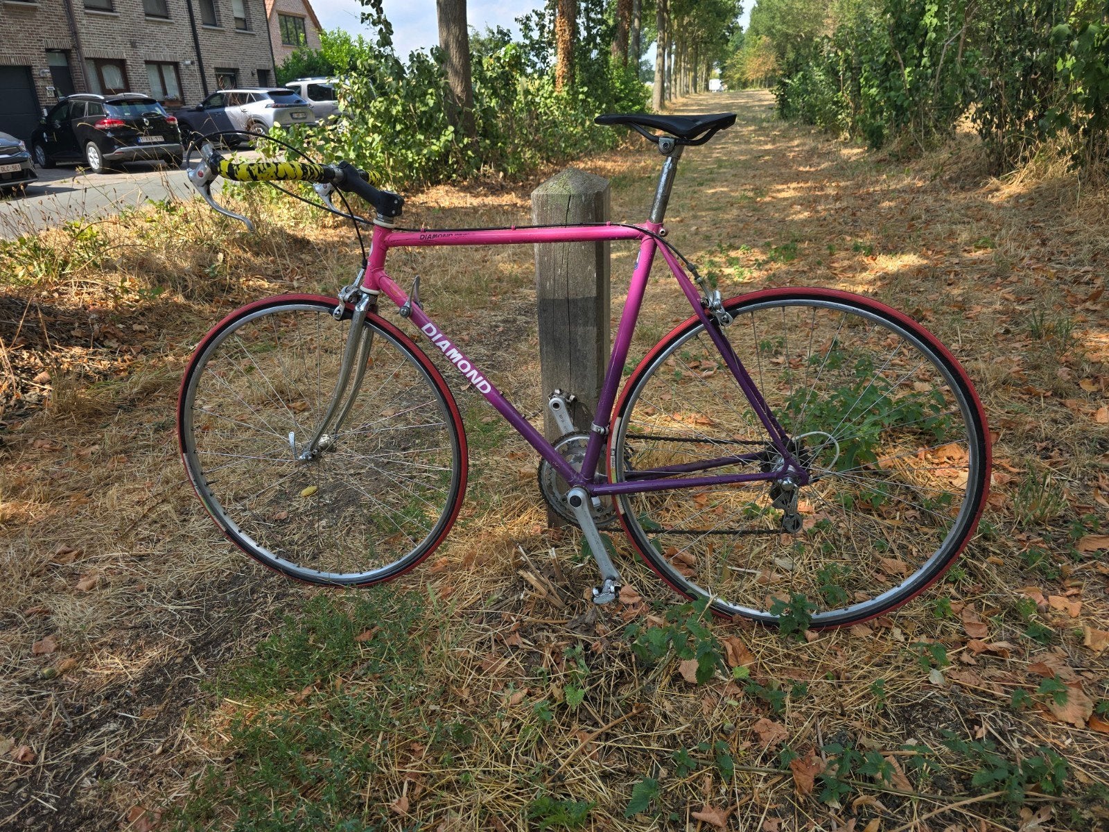 Retro diamond Vintage Racefiets / Retro Stadsfiets (Shim, Frein sur jante, Acier, Enlèvement, 15 à 20 vitesses