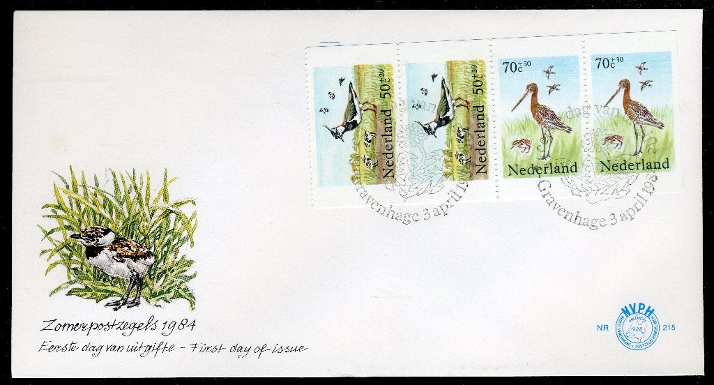PAYS-BAS E215a FDC 1984 - Carnet de timbres d'été, Envoi, Après 1940, Affranchi