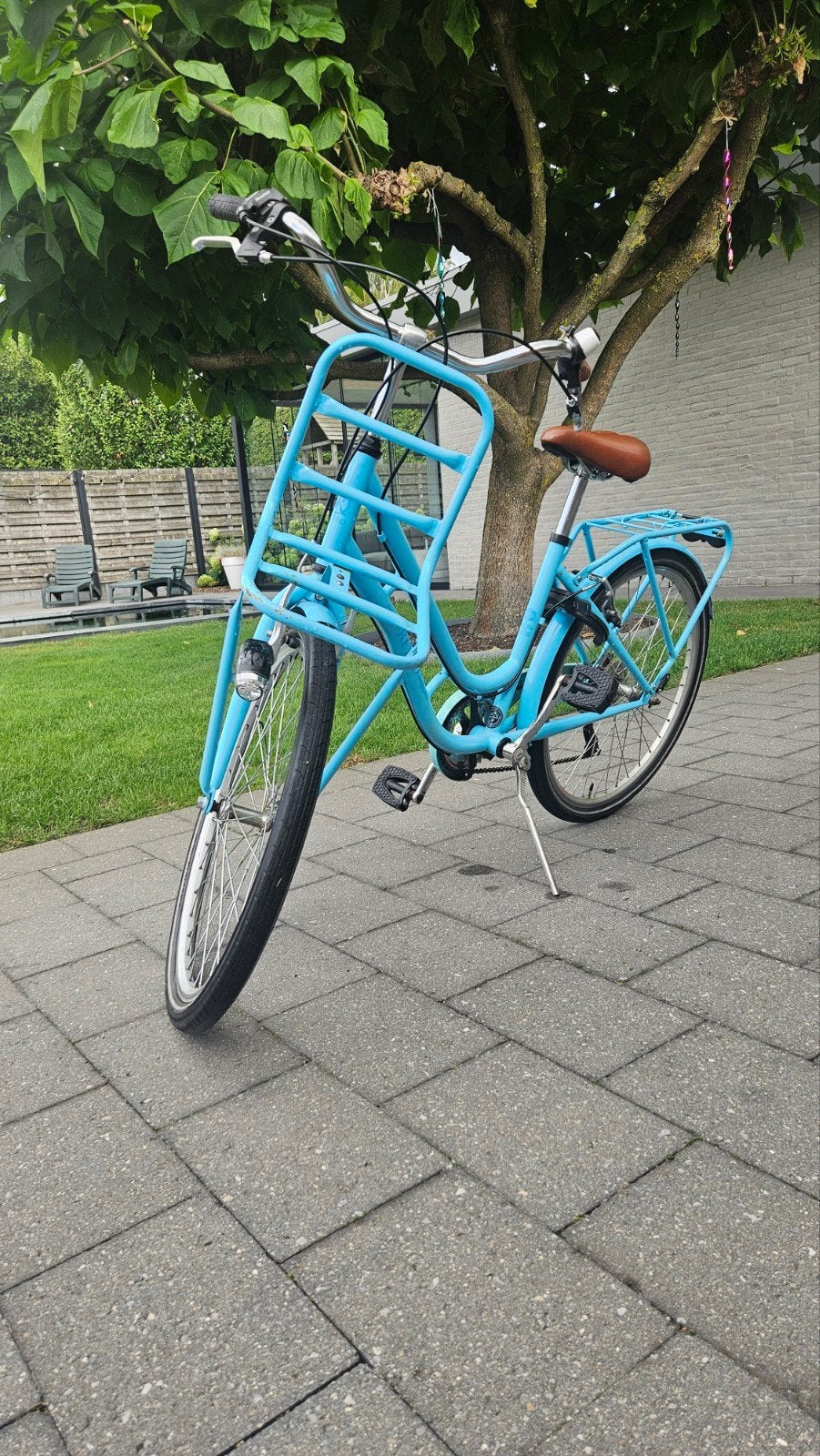 Blauwe retro kinderfiets 24 inch, Fietsen en Brommers, Fietsen | Kinderfietsjes, Ophalen