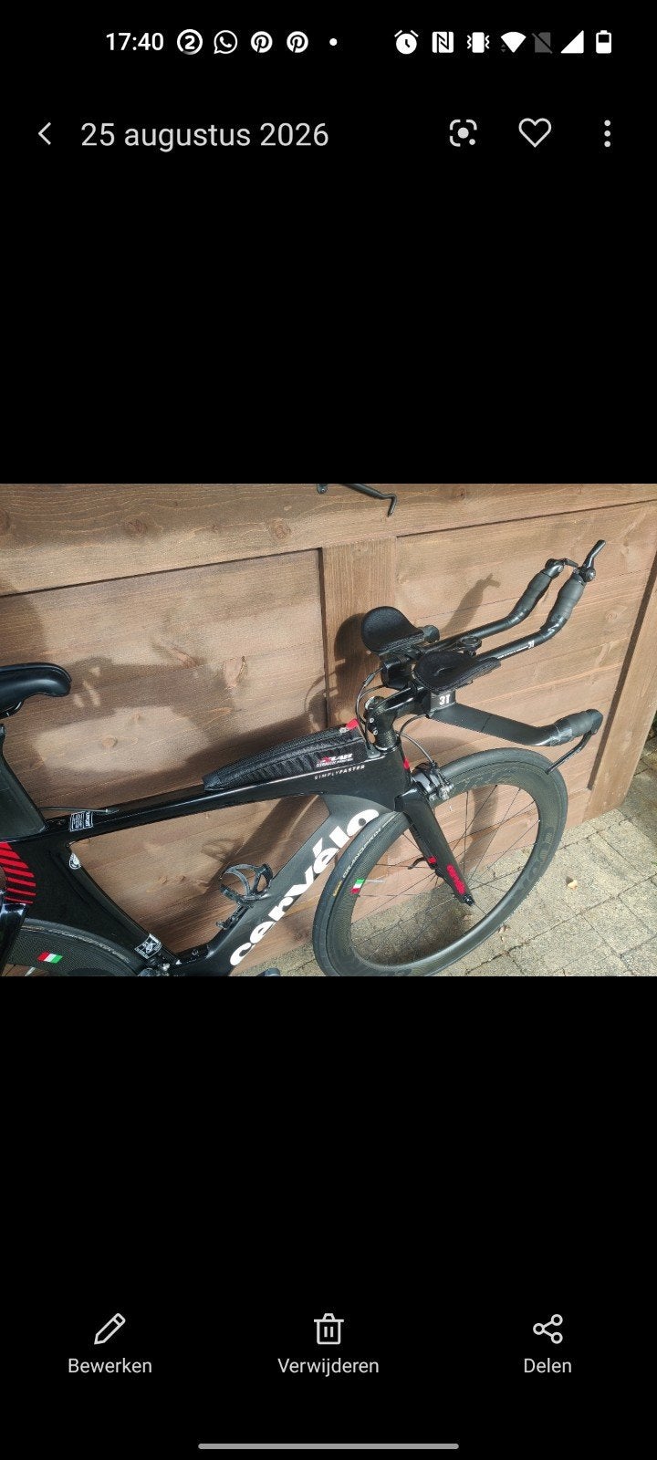 Cervelo p3 maat 51, Enlèvement, Carbone